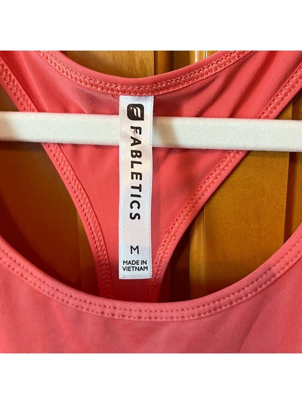 Fabletics Asymmetrical Orange Pink Tank Top Relaxed Fit NWOT
